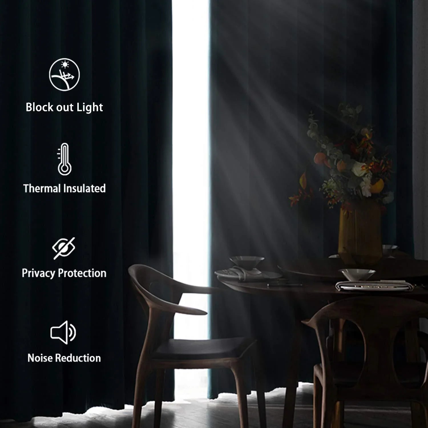 DWCN Grommet Blackout Curtains with Tiebacks - DWCN Official