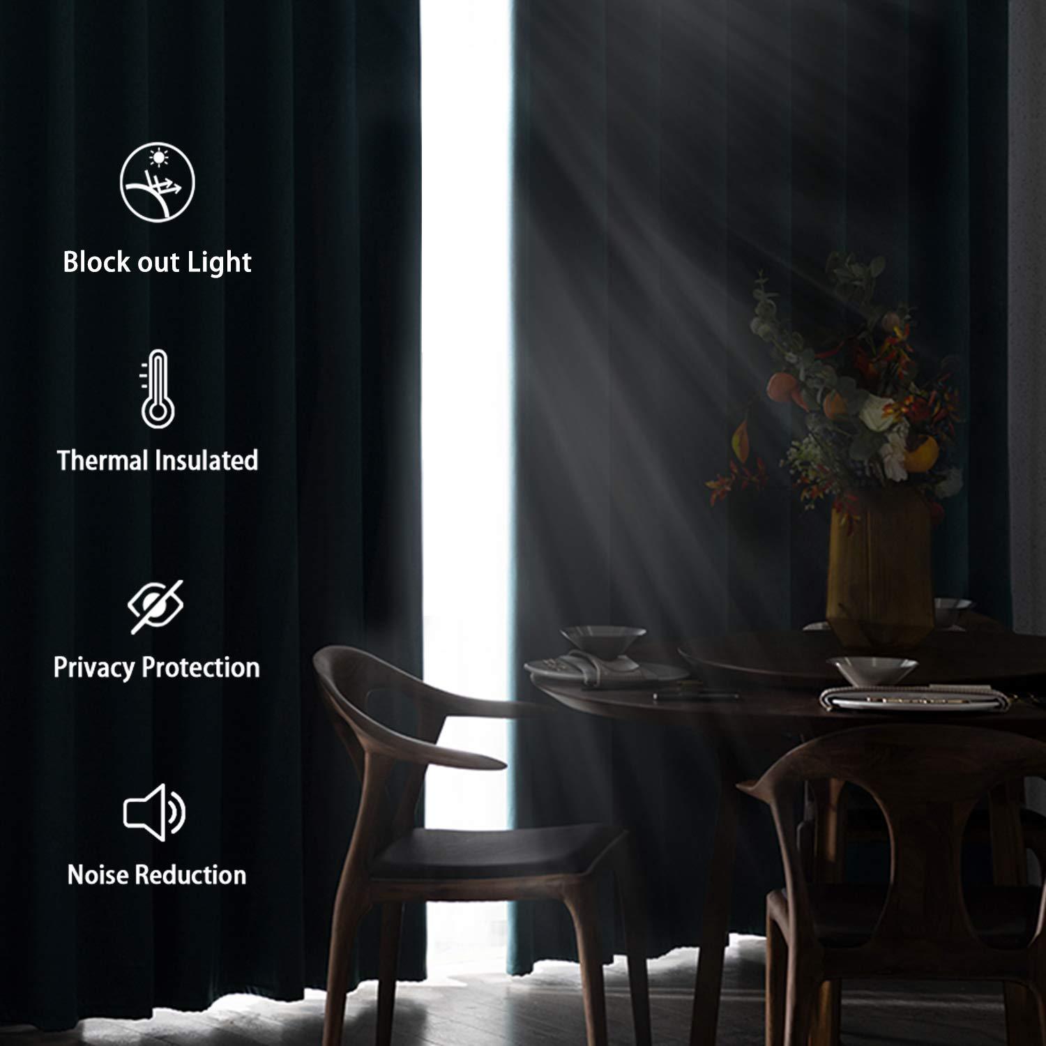 DWCN Grommet Blackout Curtains with Tiebacks - DWCN Official