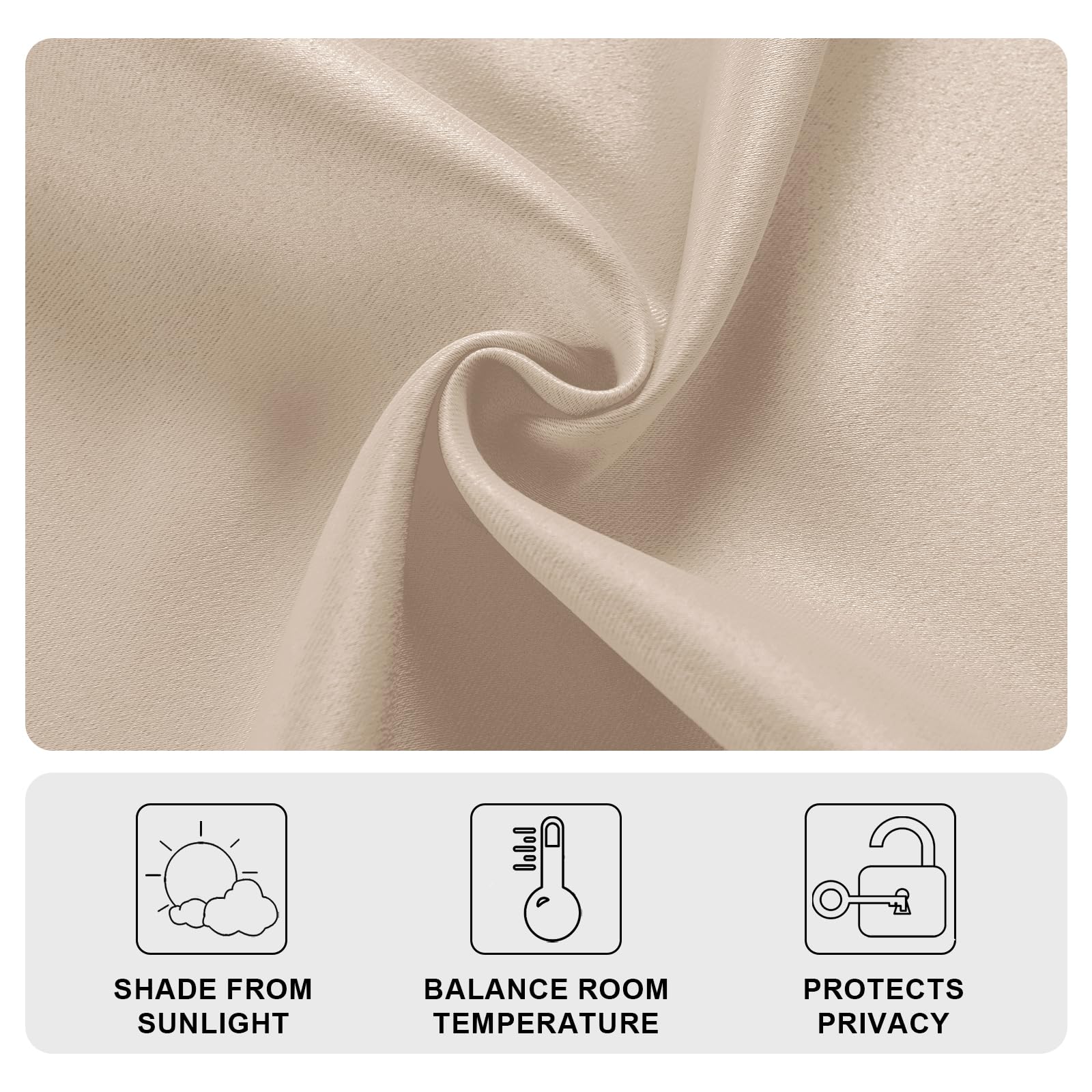 DWCN French Door Curtains, Set of 1 Panel
