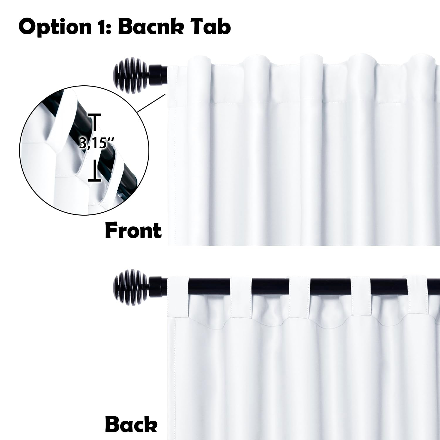 DWCN 1 Panel Wide Width Blackout Curtain, Room Divider Curtains