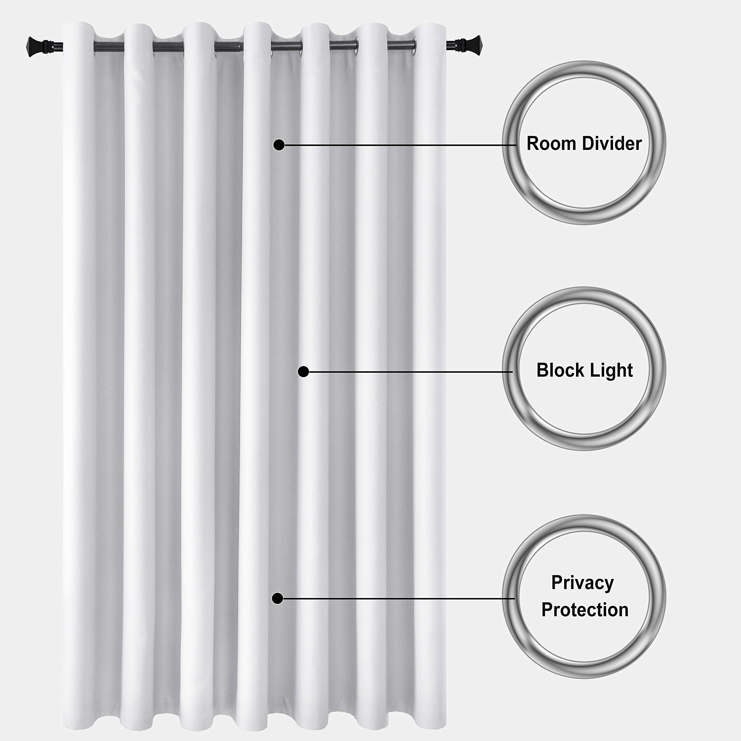 Room Divider Blackout Curtain, 1 Grommet Curtain Panel