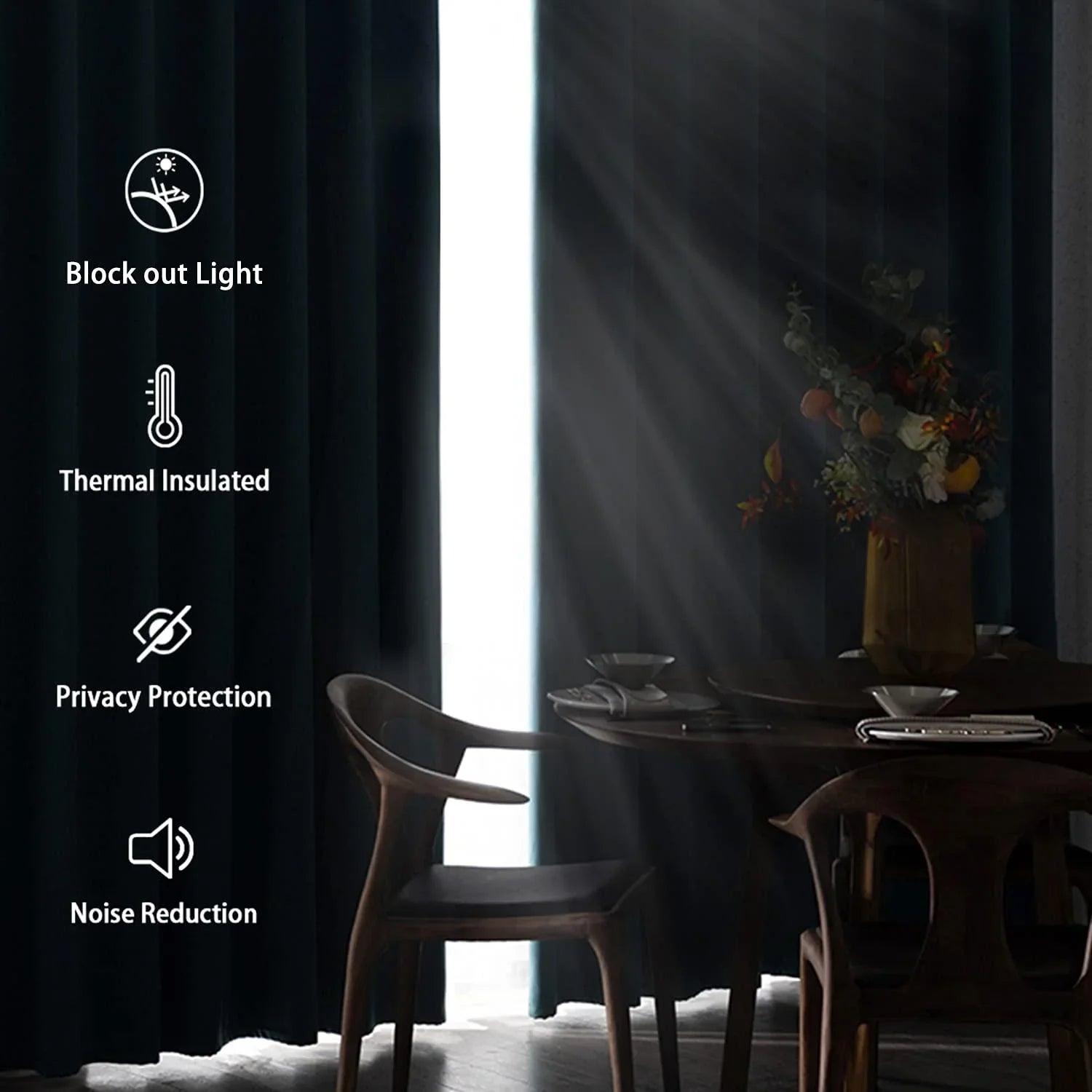 DWCN Grommet Blackout Curtains with Tiebacks - DWCN Official