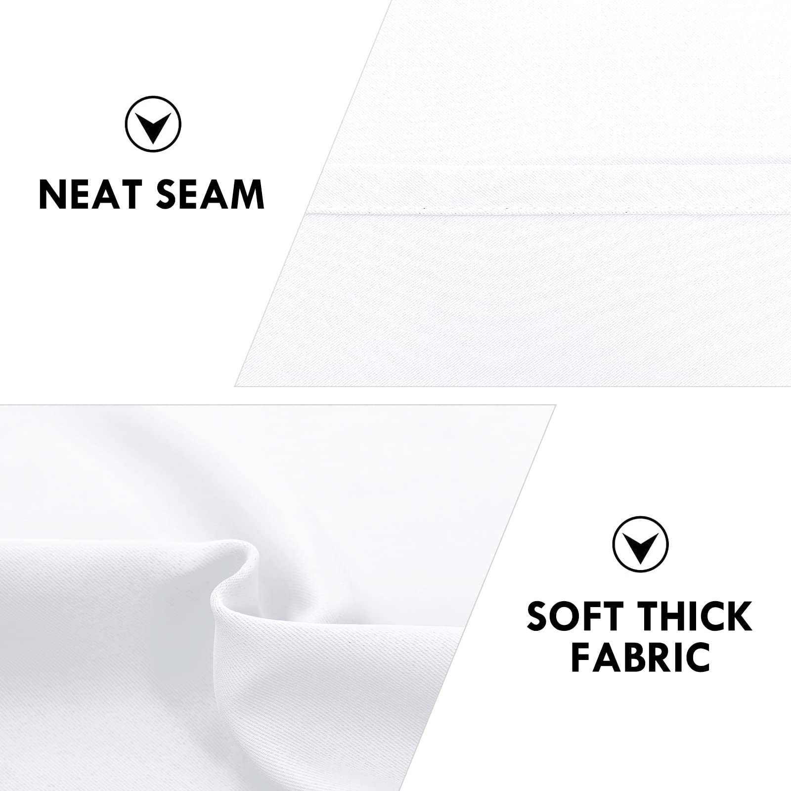 DWCN Rod Pocket Blackout Curtains, Set of 2 Panels