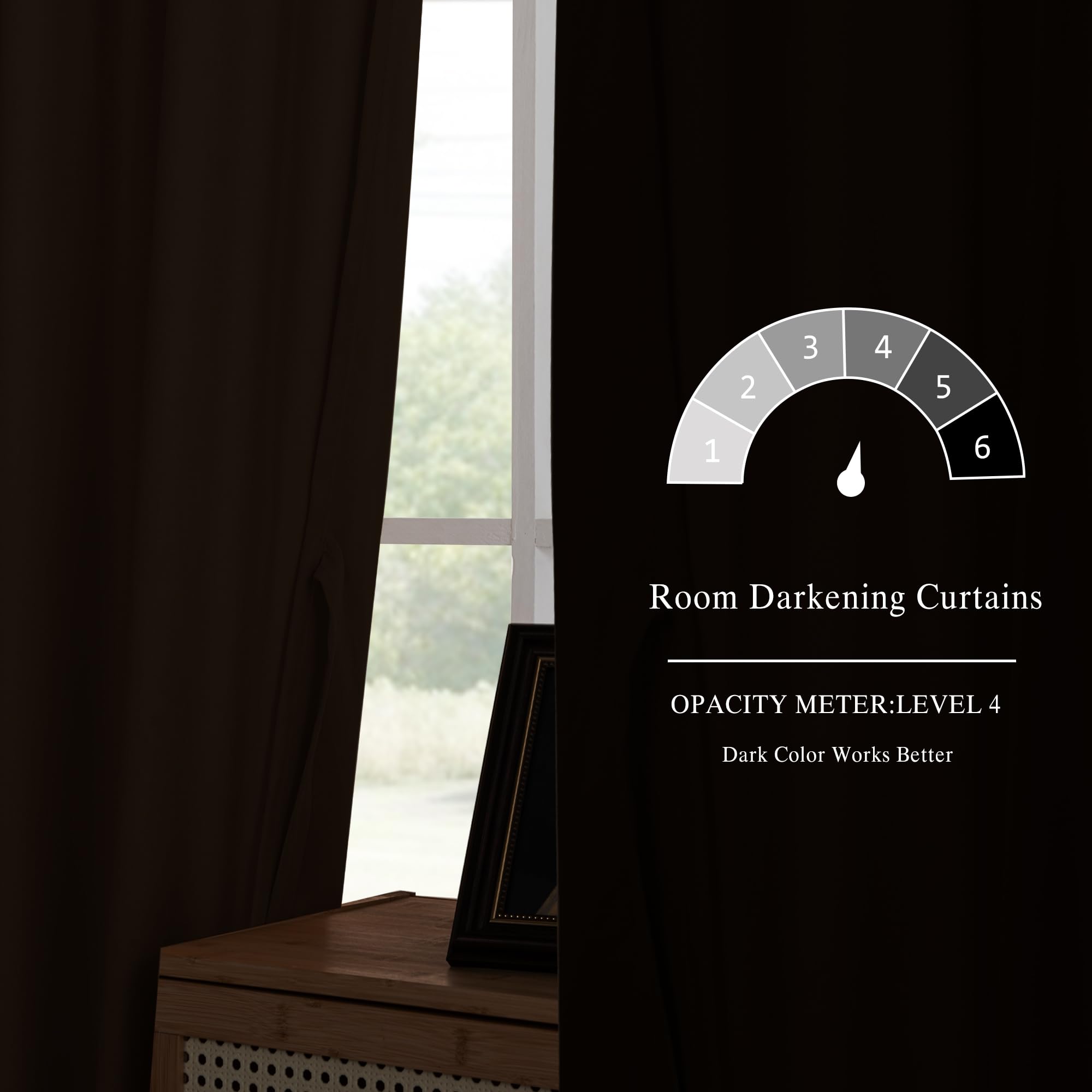 DWCN Velvet Curtains, 2 Panels - Rod Pocket and Back Tab