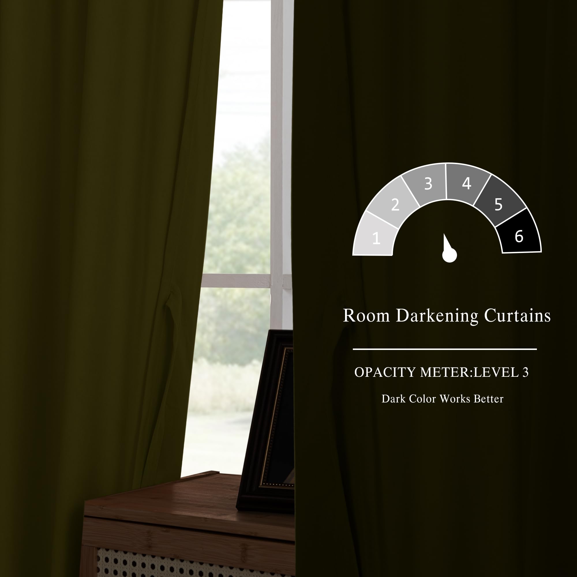 DWCN Velvet Curtains, 2 Panels - Rod Pocket and Back Tab