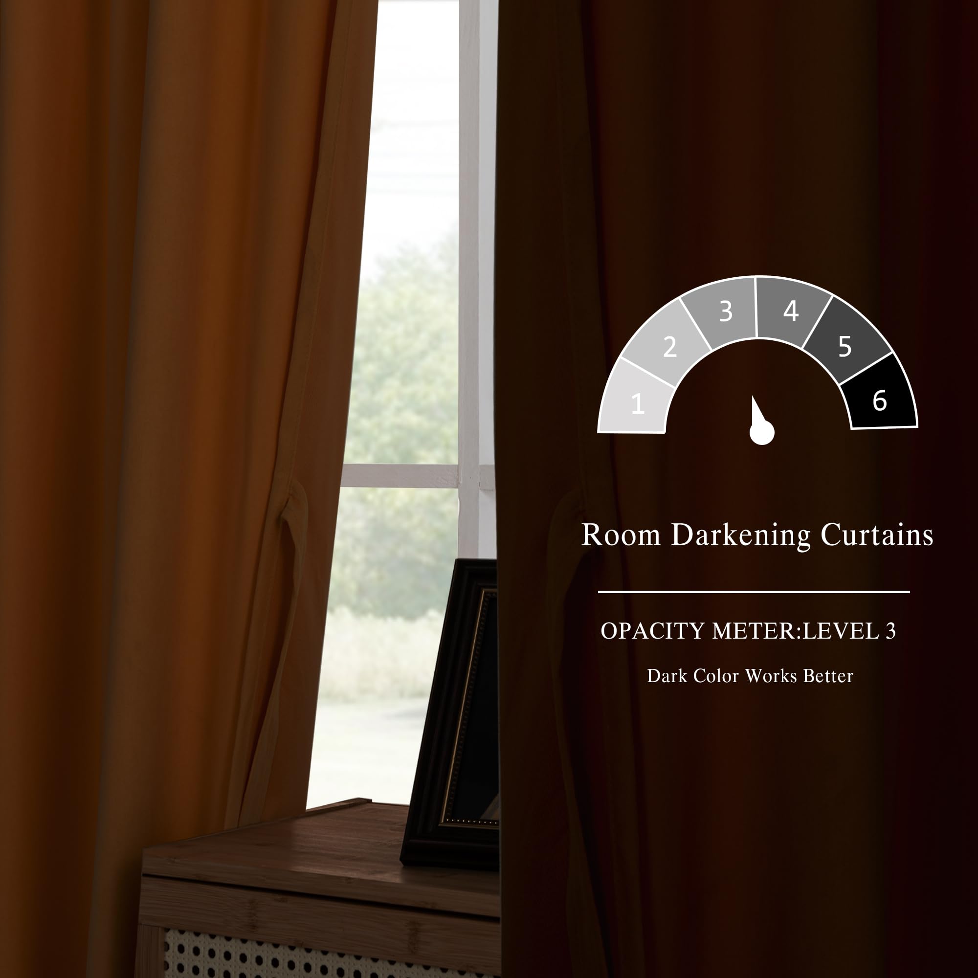 DWCN Velvet Curtains, 2 Panels - Rod Pocket and Back Tab