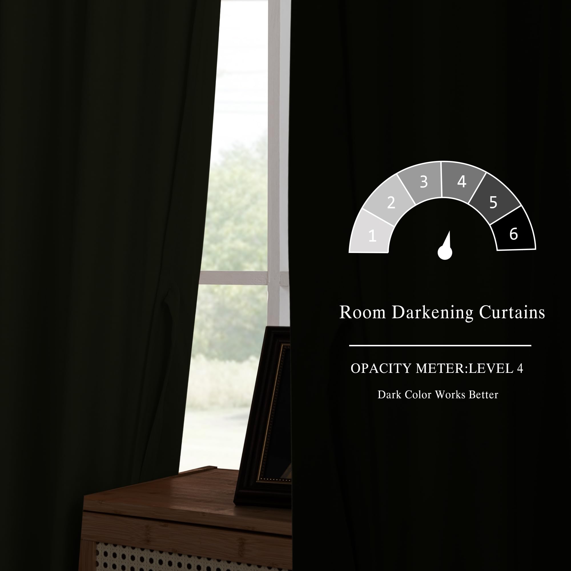 DWCN Velvet Curtains, 2 Panels - Rod Pocket and Back Tab
