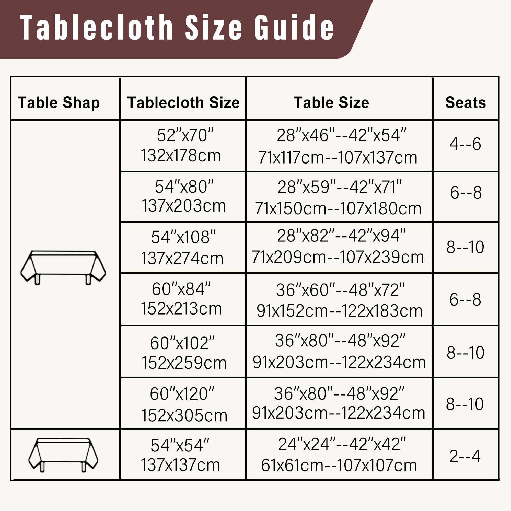 DWCN Rectangle Faux Linen Tablecloth