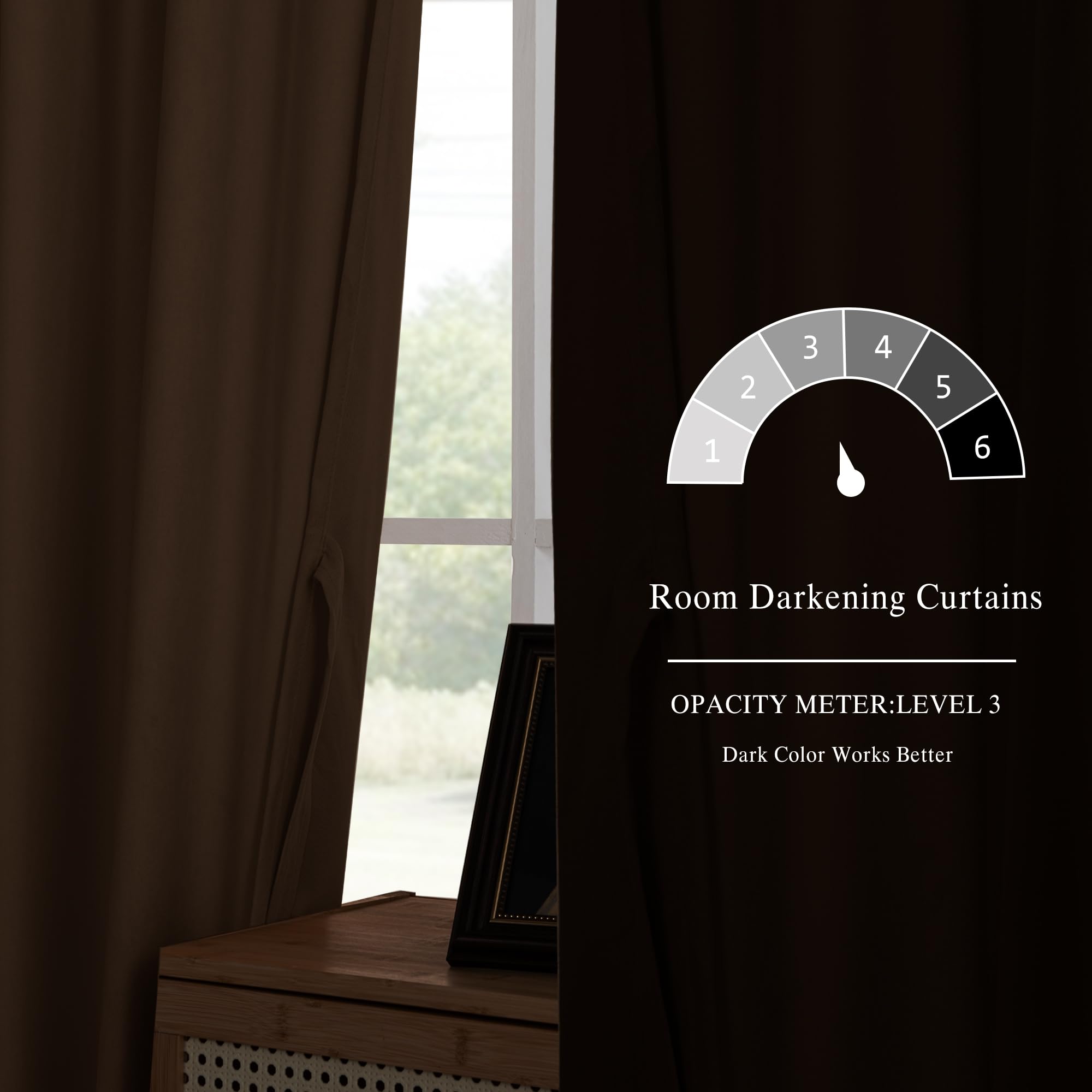 DWCN Velvet Curtains, 2 Panels - Rod Pocket and Back Tab