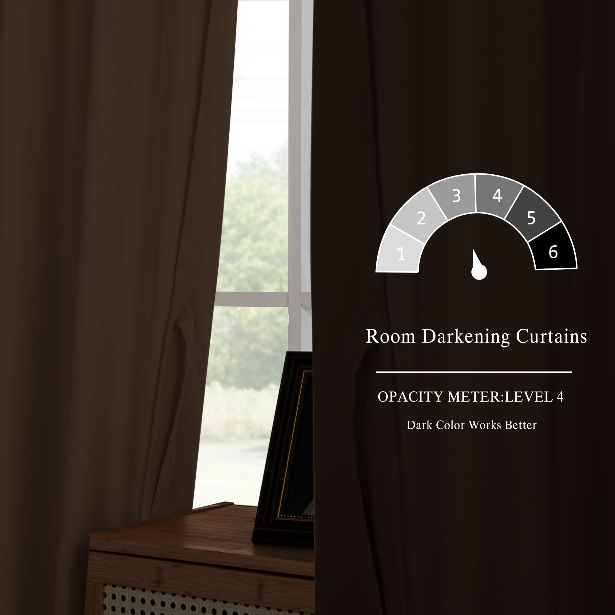 DWCN Velvet Curtains, 2 Panels - Rod Pocket and Back Tab