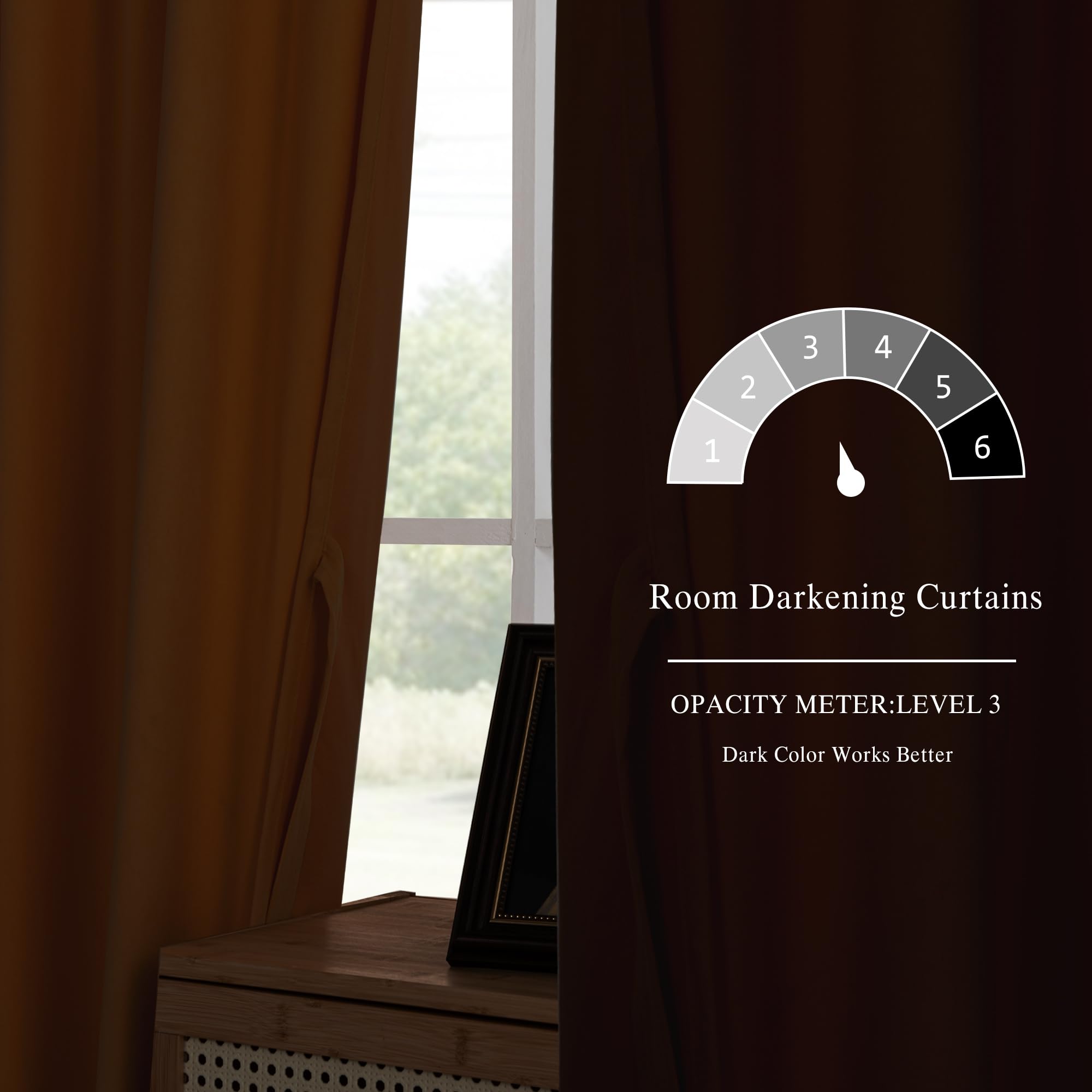 DWCN Velvet Curtains, 2 Panels - Rod Pocket and Back Tab