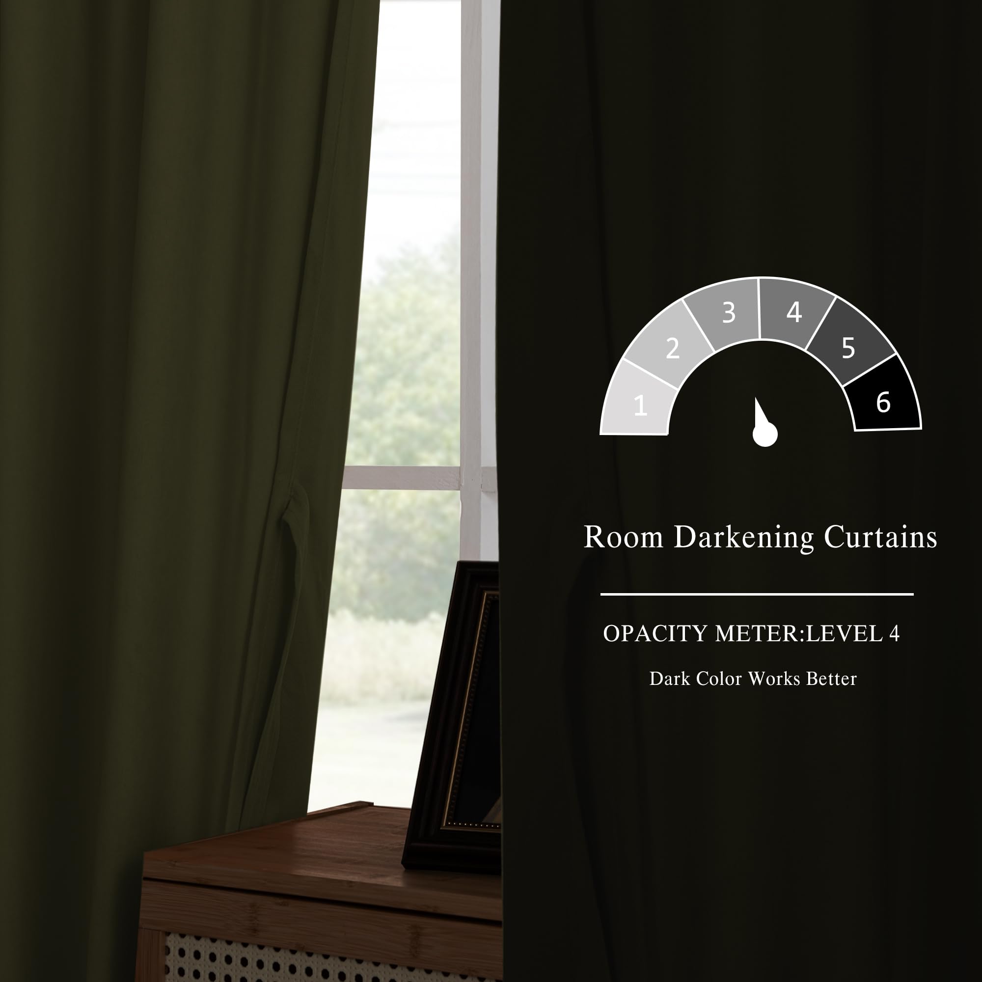 DWCN Velvet Curtains, 2 Panels - Rod Pocket and Back Tab