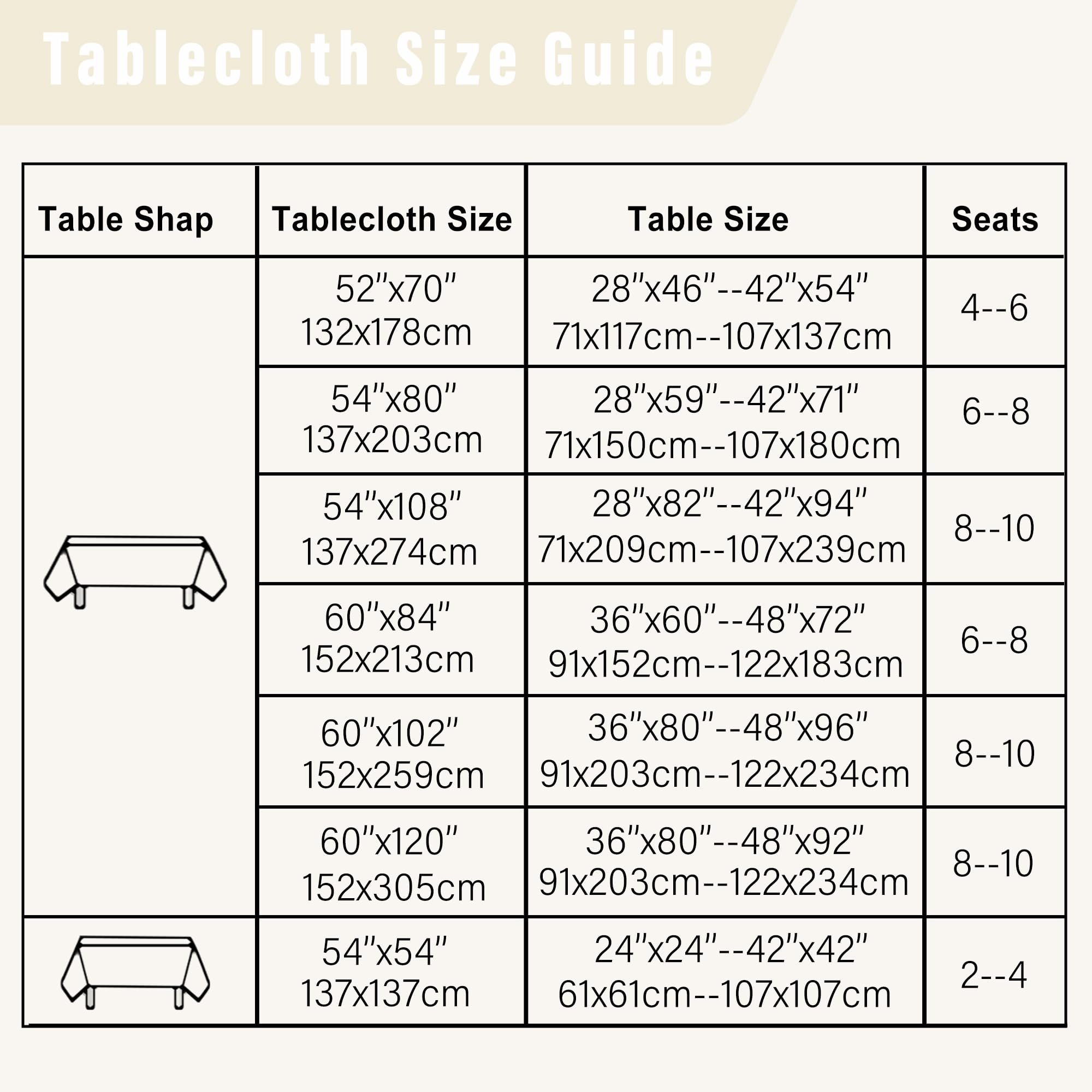 DWCN Rectangle Faux Linen Tablecloth