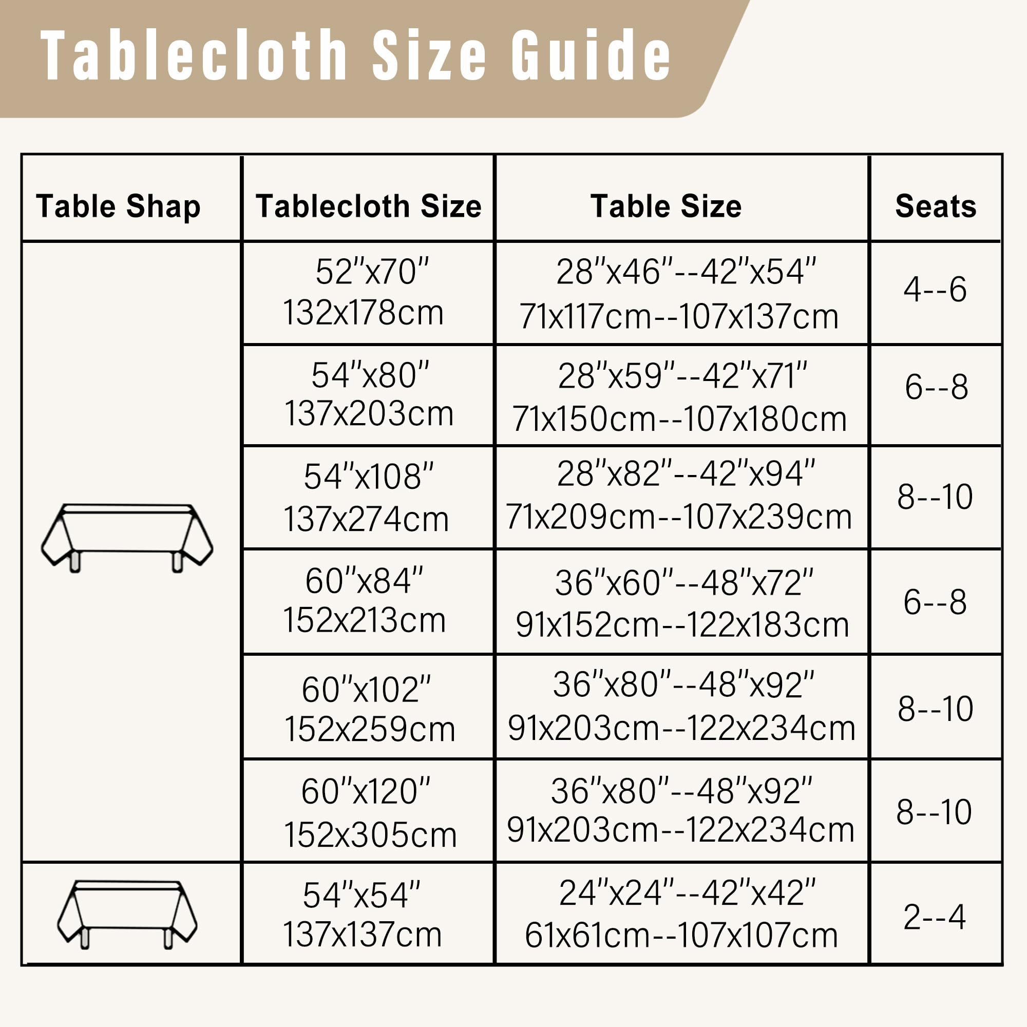 DWCN Rectangle Faux Linen Tablecloth