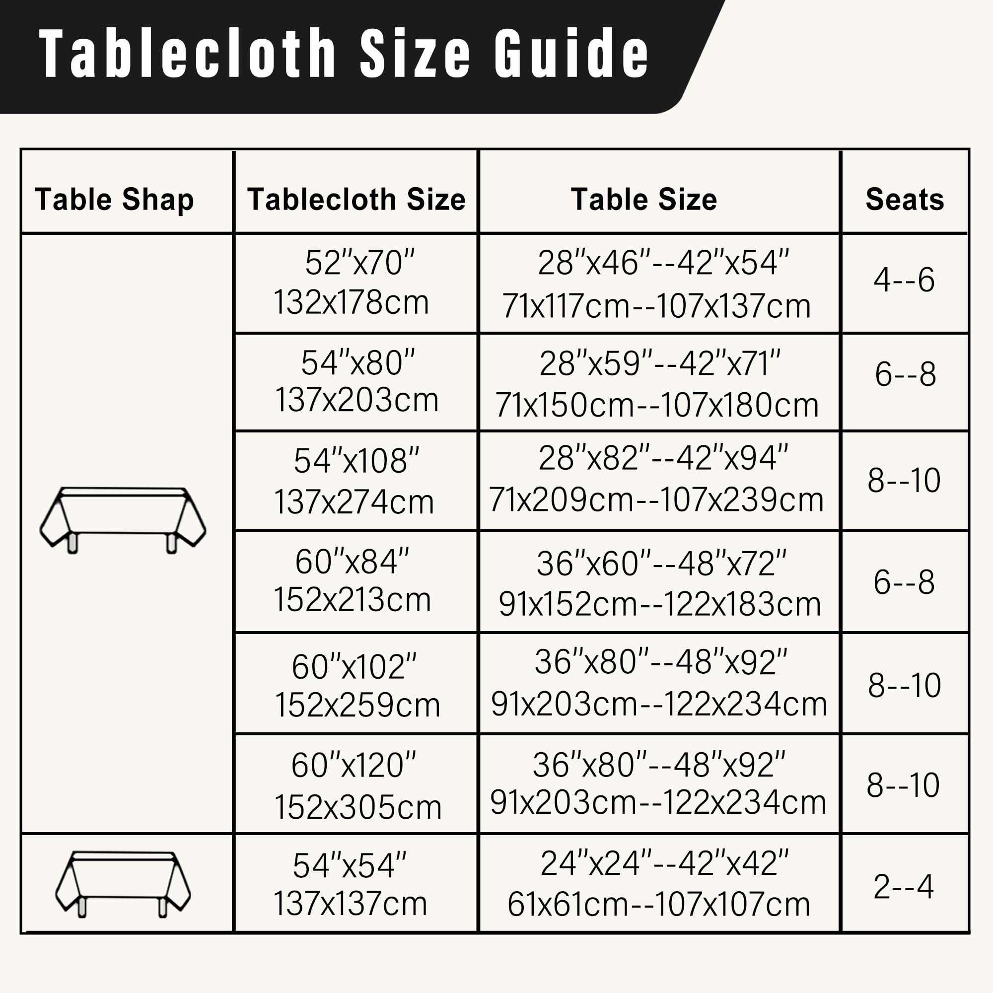 DWCN Rectangle Faux Linen Tablecloth